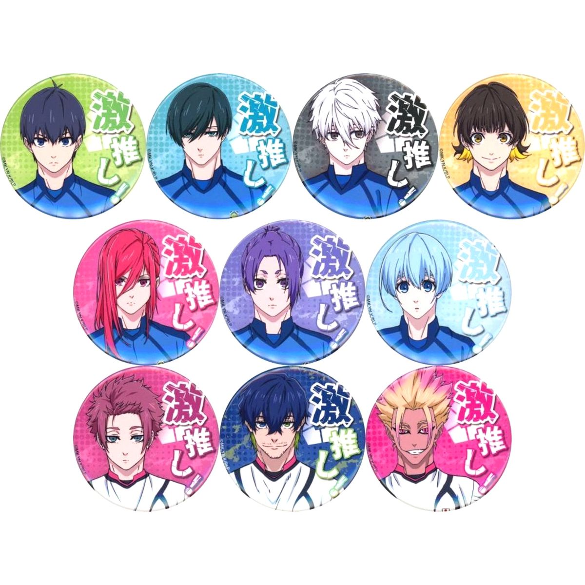 Set of 10 Blue Lock Gekioshi Button Collection vol.6 [USED]