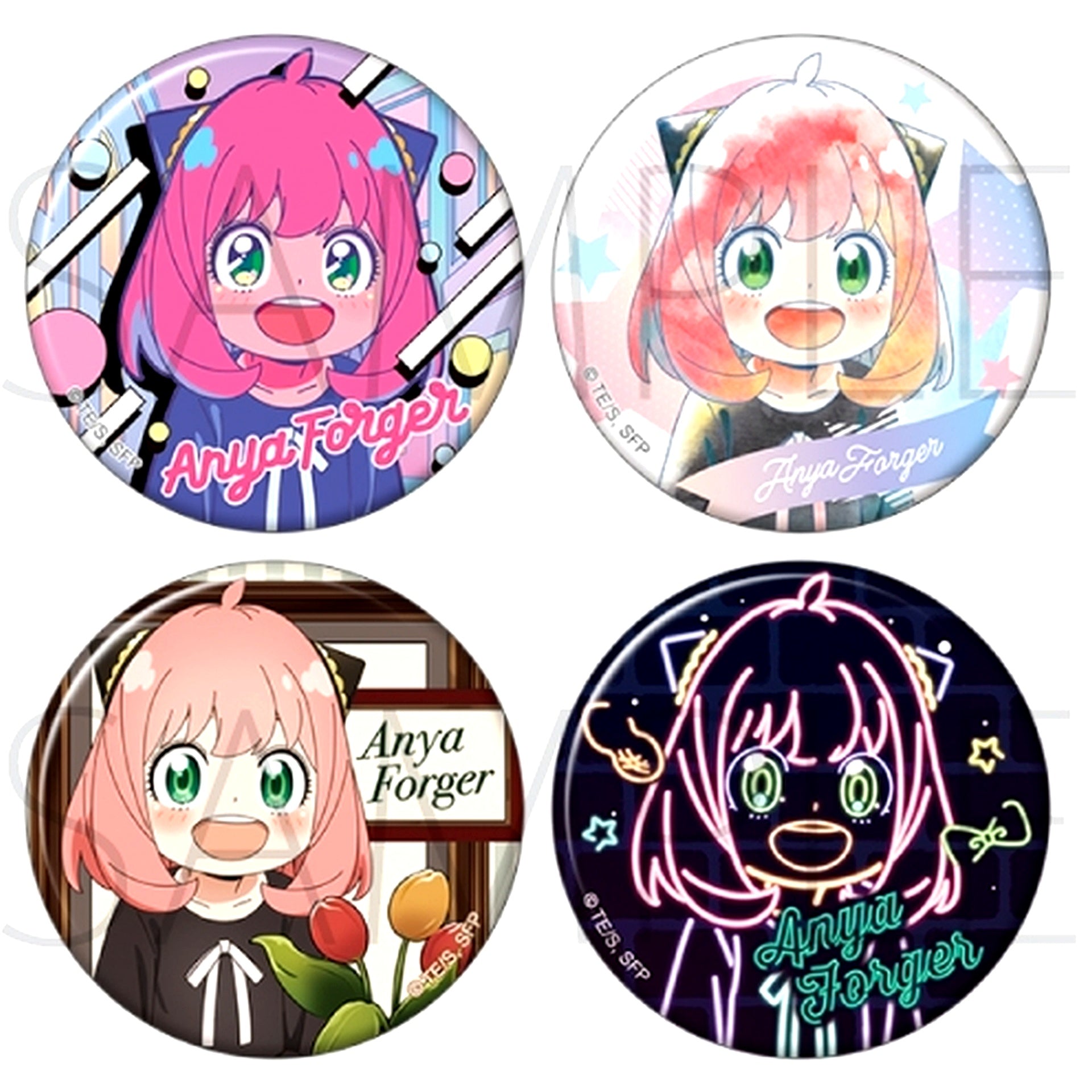 Anya Forger Spy x Family Sitting Group Button Set [USED]