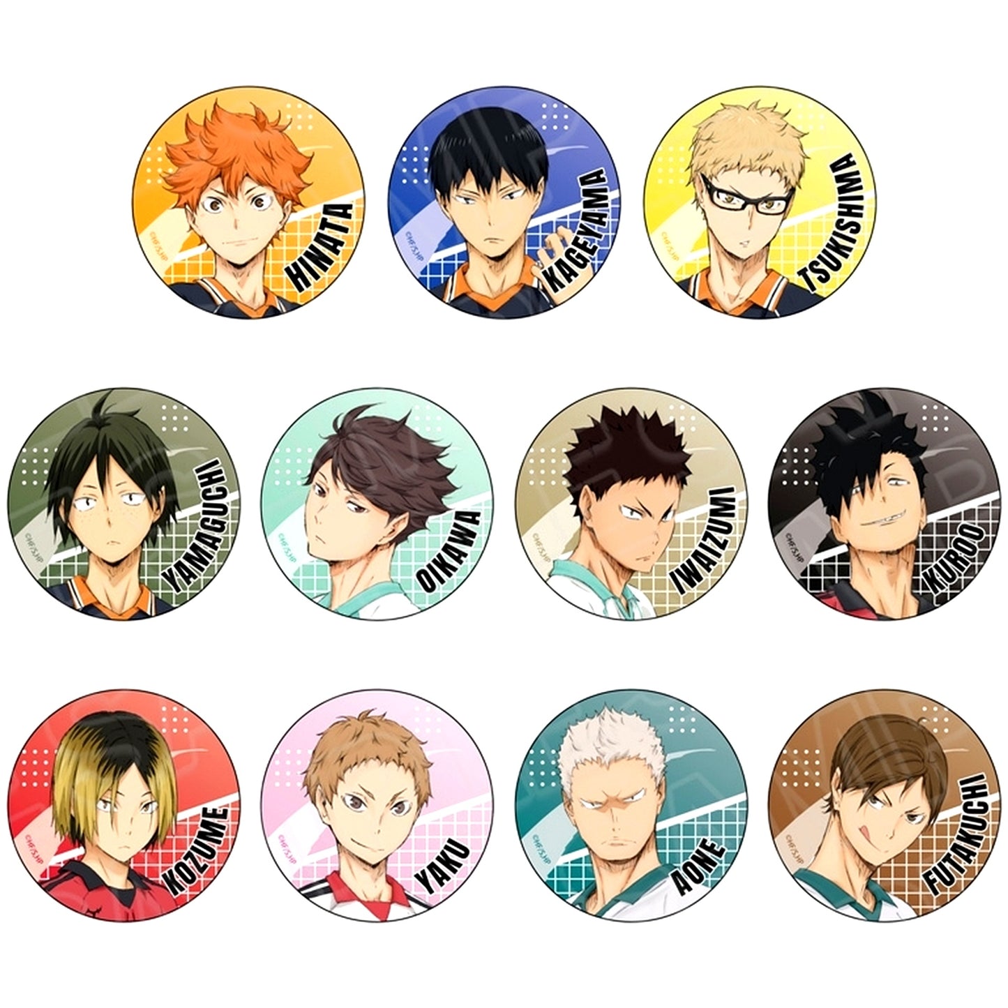 Set of 11 Haikyu!! Button vol.1 [USED]