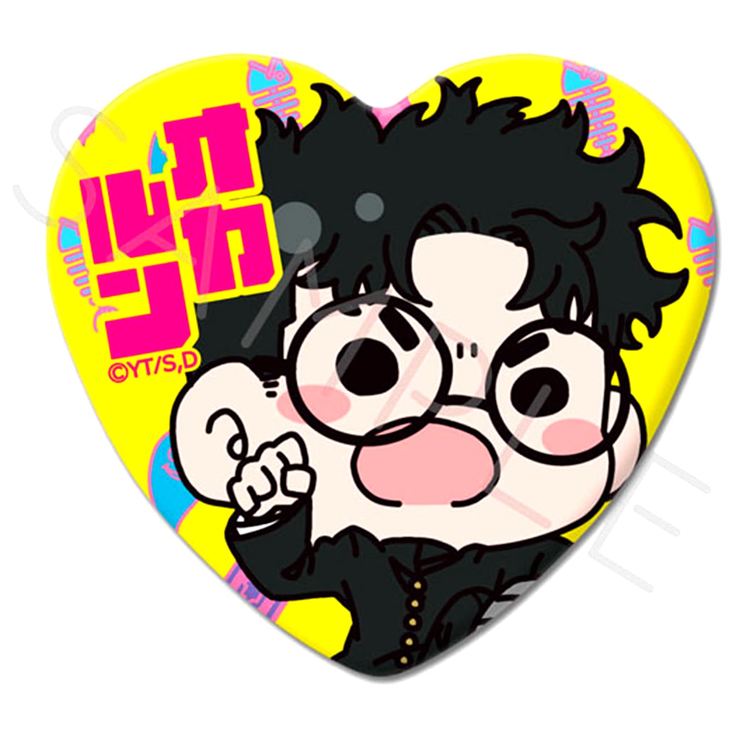 Dandadan Okarun Type B Heart-shaped Button [USED]