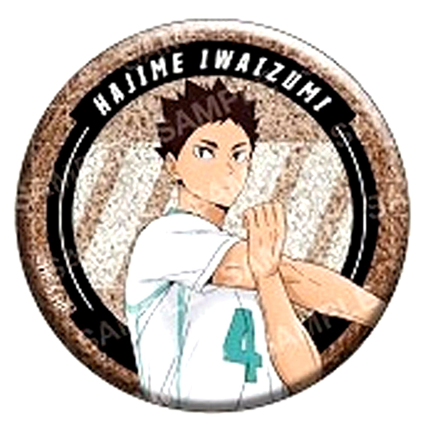 Hajime Iwaizumi Glitter Haikyu!! Button Collection Warming Up [USED]