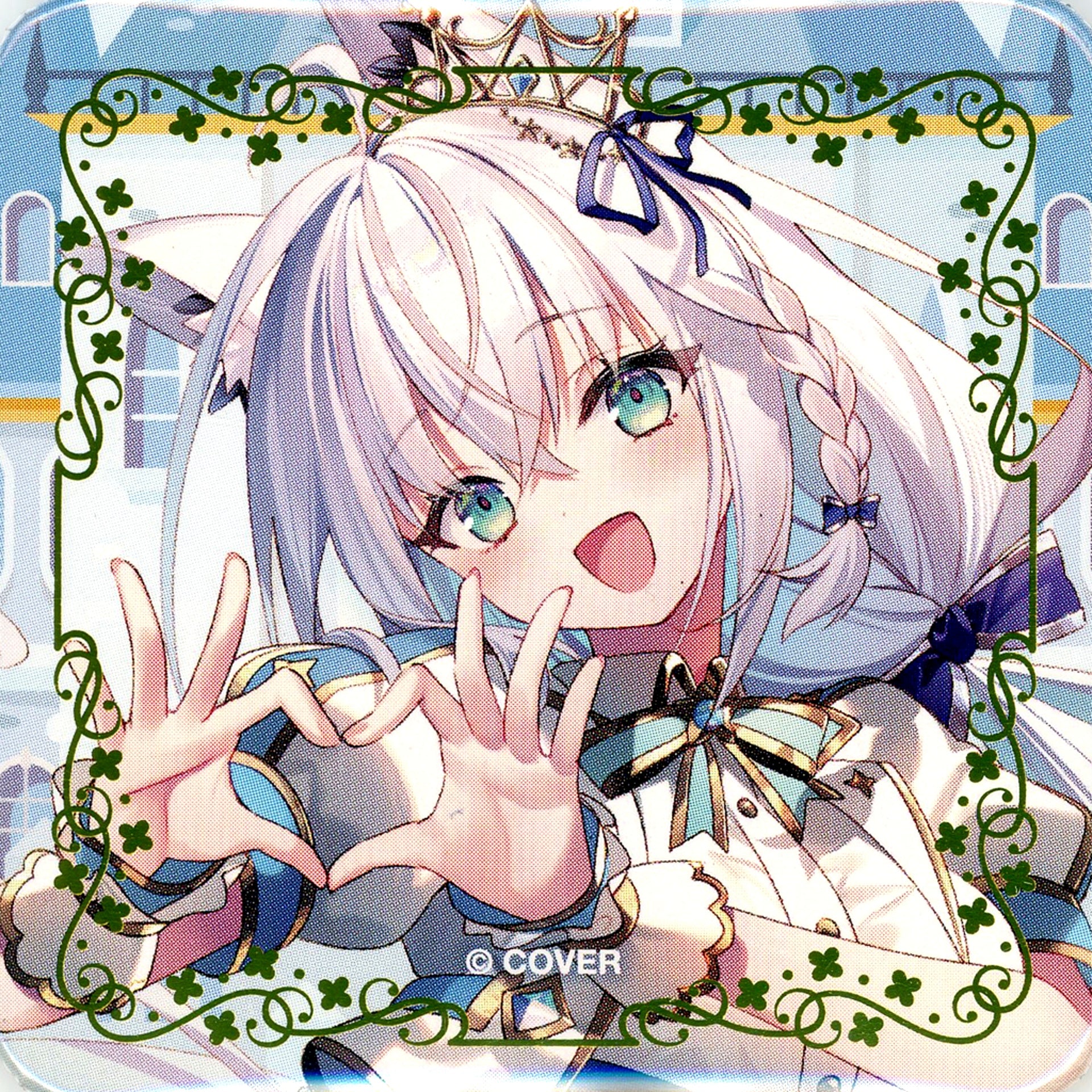 Shirakami Fubuki Idol Fubu-chan Square Button Virtual YouTuber Hololive Shirakami Fubuki Summer Oshi-katsu Fubu-chan Fair!! [USED]