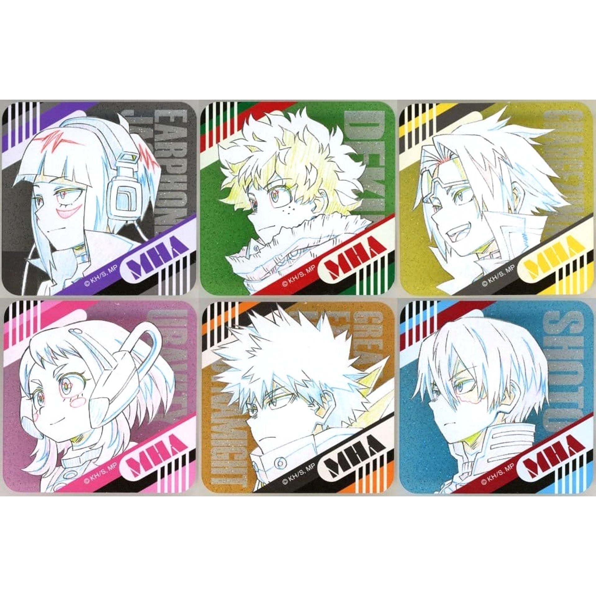 My Hero Academia Izuku Midoriya & Others Lame Acrylic Badge Collection Marching Ver. All 6 Types Set Acrylic Item [USED]