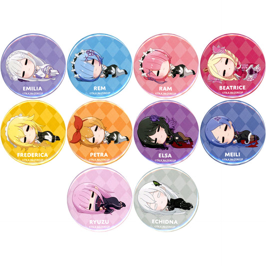 Set of 10 Re:ZERO Starting Life in Another World Trading Chibikoro Button [USED]