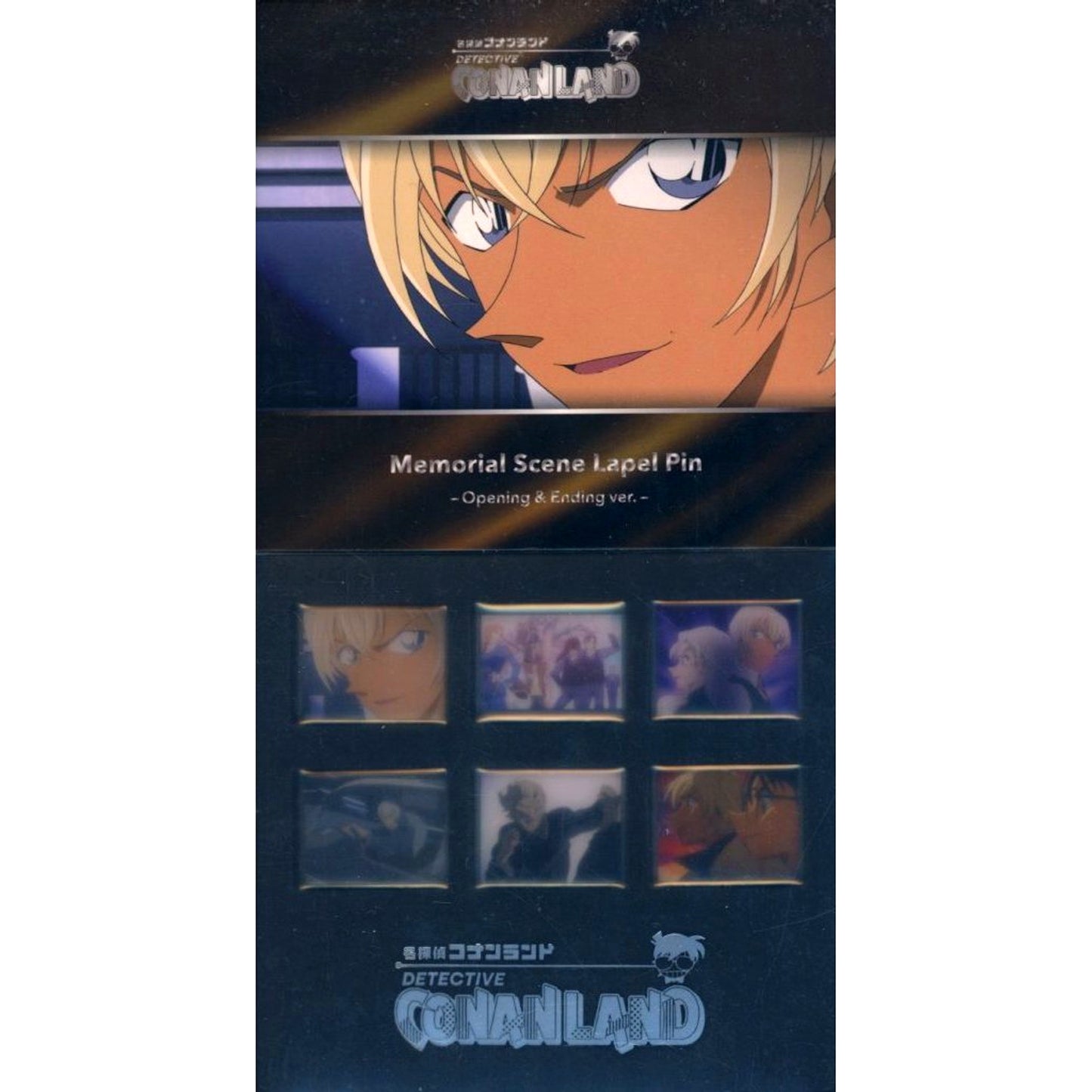 Group D Detective Conan Memorial Scene Pin Badge Set TV Anime Opening & Ending Ver Detective Conan Land Goods [USED]
