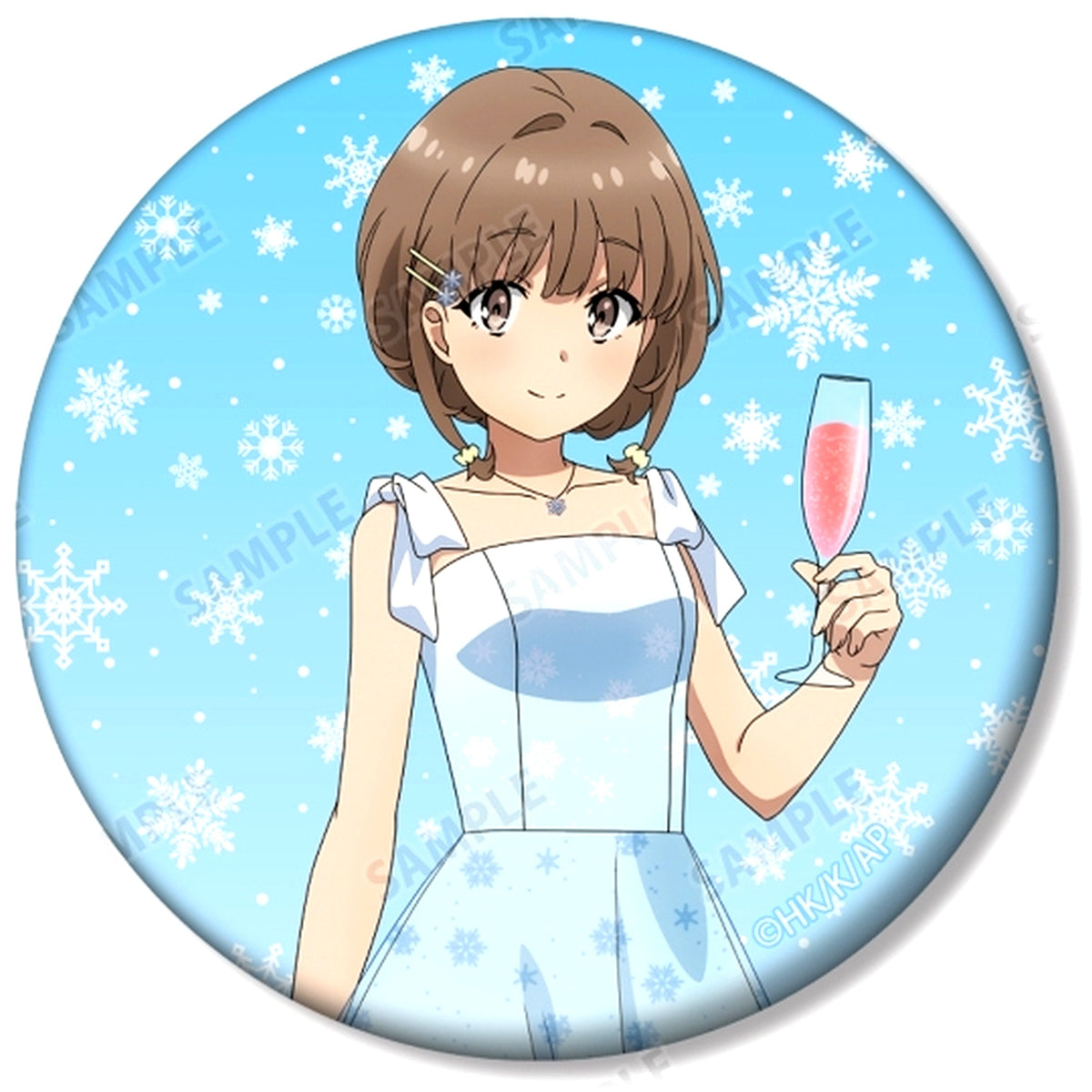Kaede Azusagawa B. Rascal Does Not Dream of a Knapsack Kid Trading Matte Button Mai Sakurajima Birthday Ver. Illustration [USED]