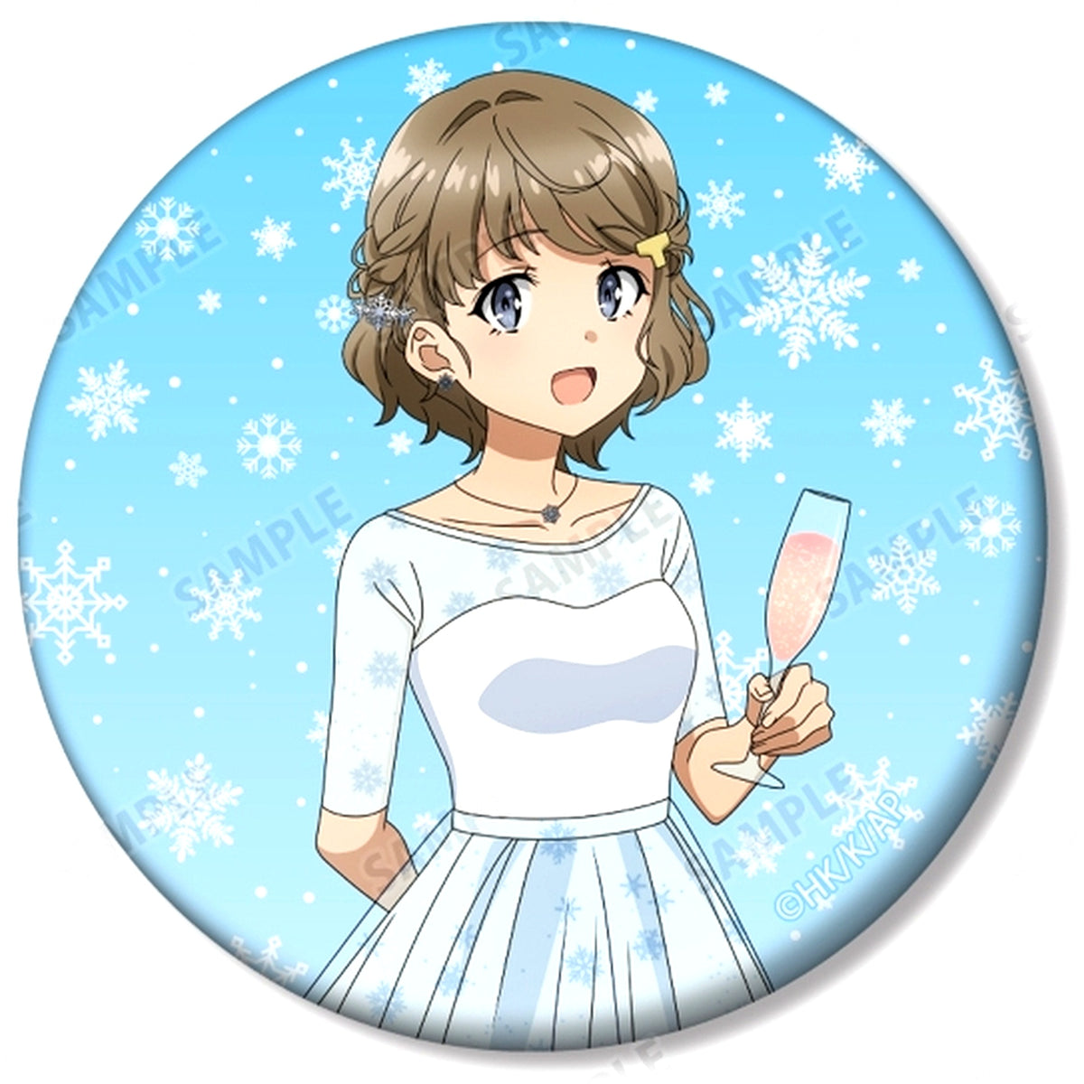 Tomoe Koga B. Rascal Does Not Dream of a Knapsack Kid Trading Matte Button Mai Sakurajima Birthday Ver. Illustration [USED]