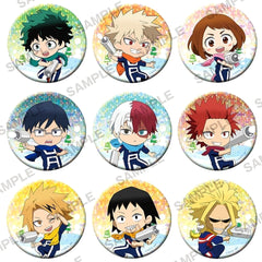 My Hero Academia Izuku Midoriya & Others Kirakira Can Badge Collection Survival Snowball Fight Ver. All 9 Types Set Buttons [USED]