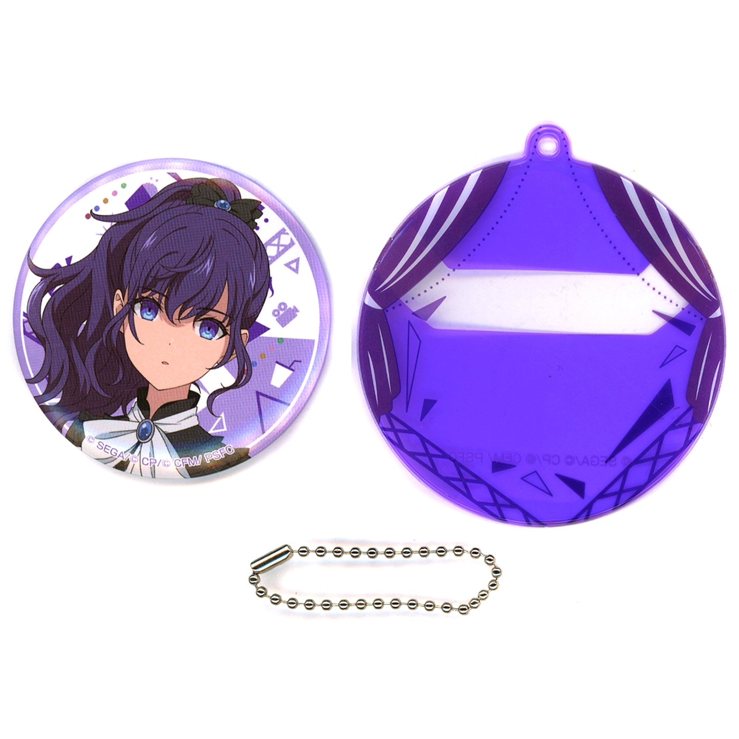 Mafuyu Asahina Nightcord at 25:00 Project SEKAI Button and Case Set E Prize SEGA Lucky Kuji Movie Broken Sekai and Miku Who Cant Sing [USED]