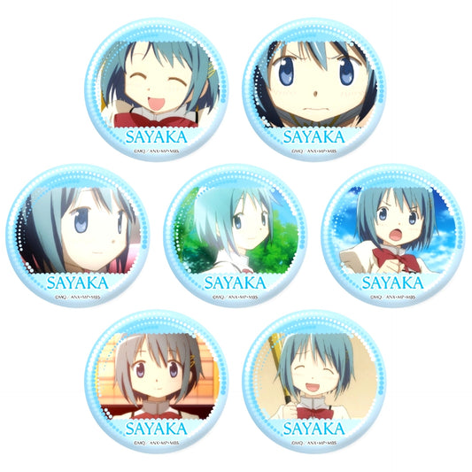Set of 7 Sayaka Miki Only Puella Magi Madoka Magica Dake Kan Trading Button [USED]