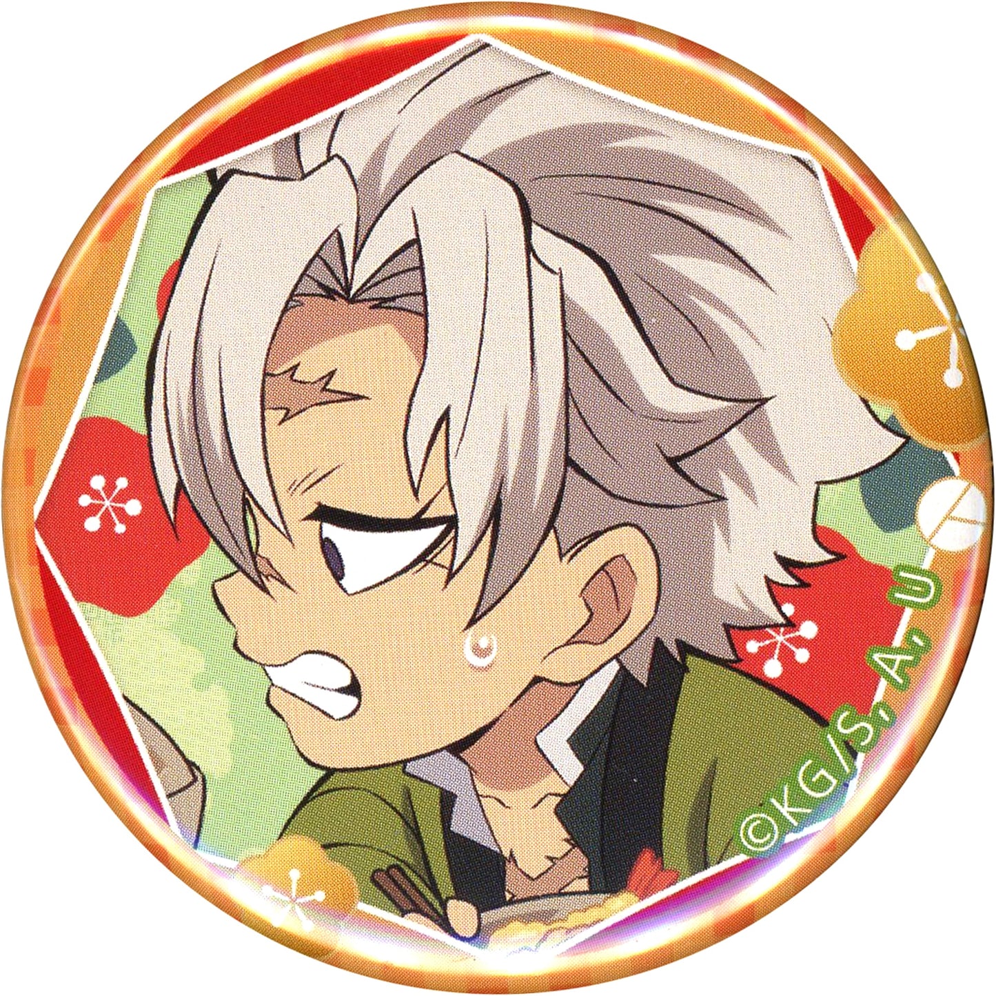 Sanemi Shinazugawa Demon Slayer Kimetsu no Yaiba ufotable Cafe Machi Asobi CAFE ufotable DINING New Year's Eve Event 2024 Omikuji Button [USED]