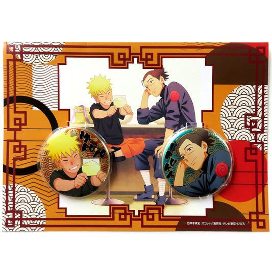 Set of 2 Naruto Uzumaki and Iruka Umino Metal Button En Series Naruto 2023 Naruto [USED]