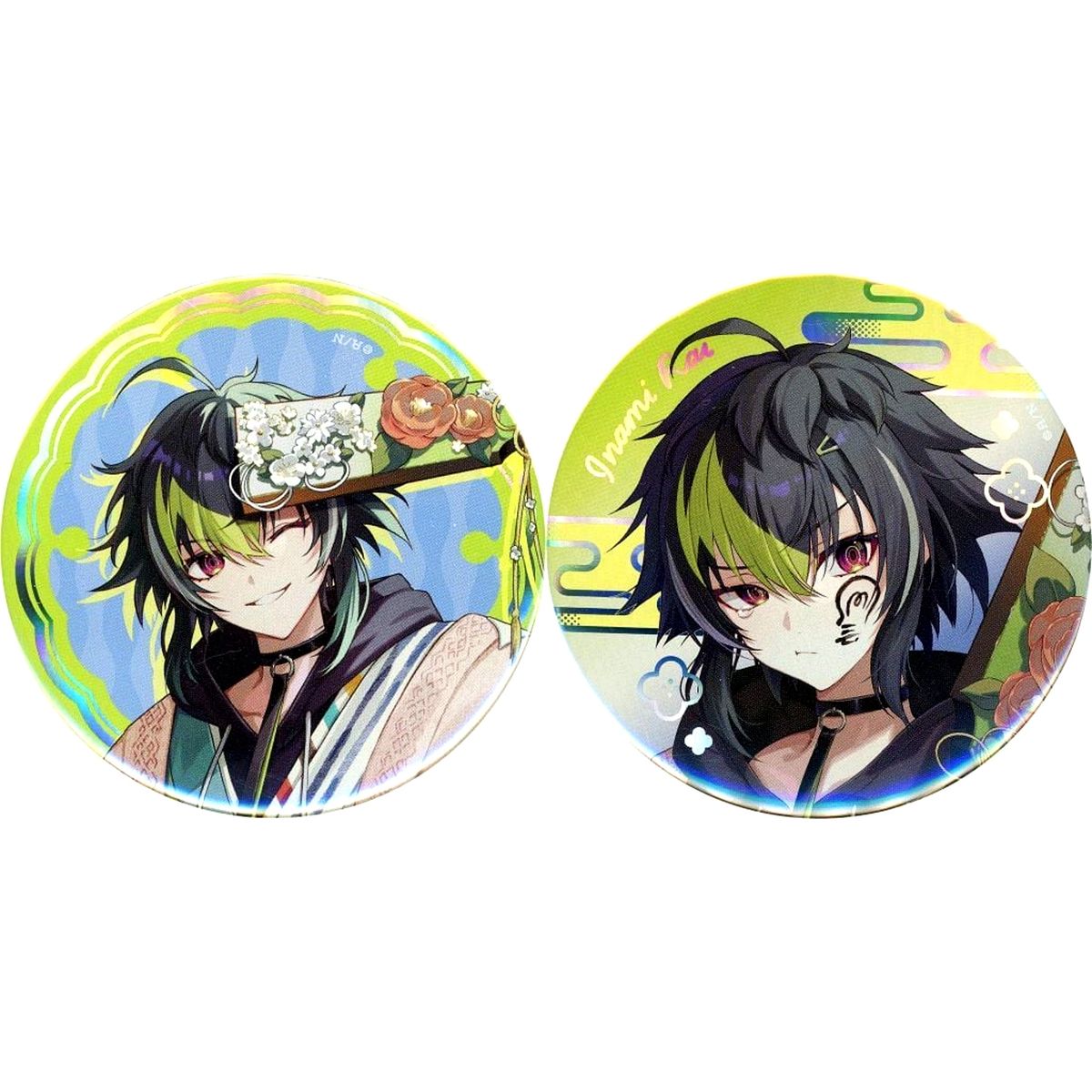 Inami Rai Virtual YouTuber Nijisanji 76mm Hologram Button Only from Dytica Happy Pack 2025 [USED]