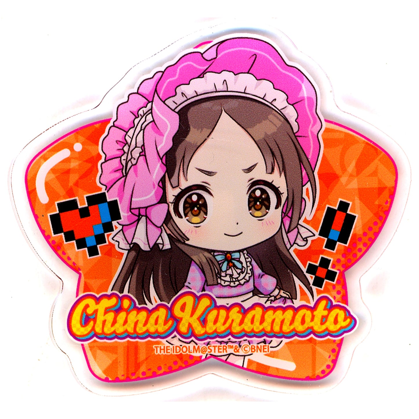 China Kuramoto Gakuen Idolmaster x JOL Harajuku POP UP Shop Acrylic Plate Badge [USED]