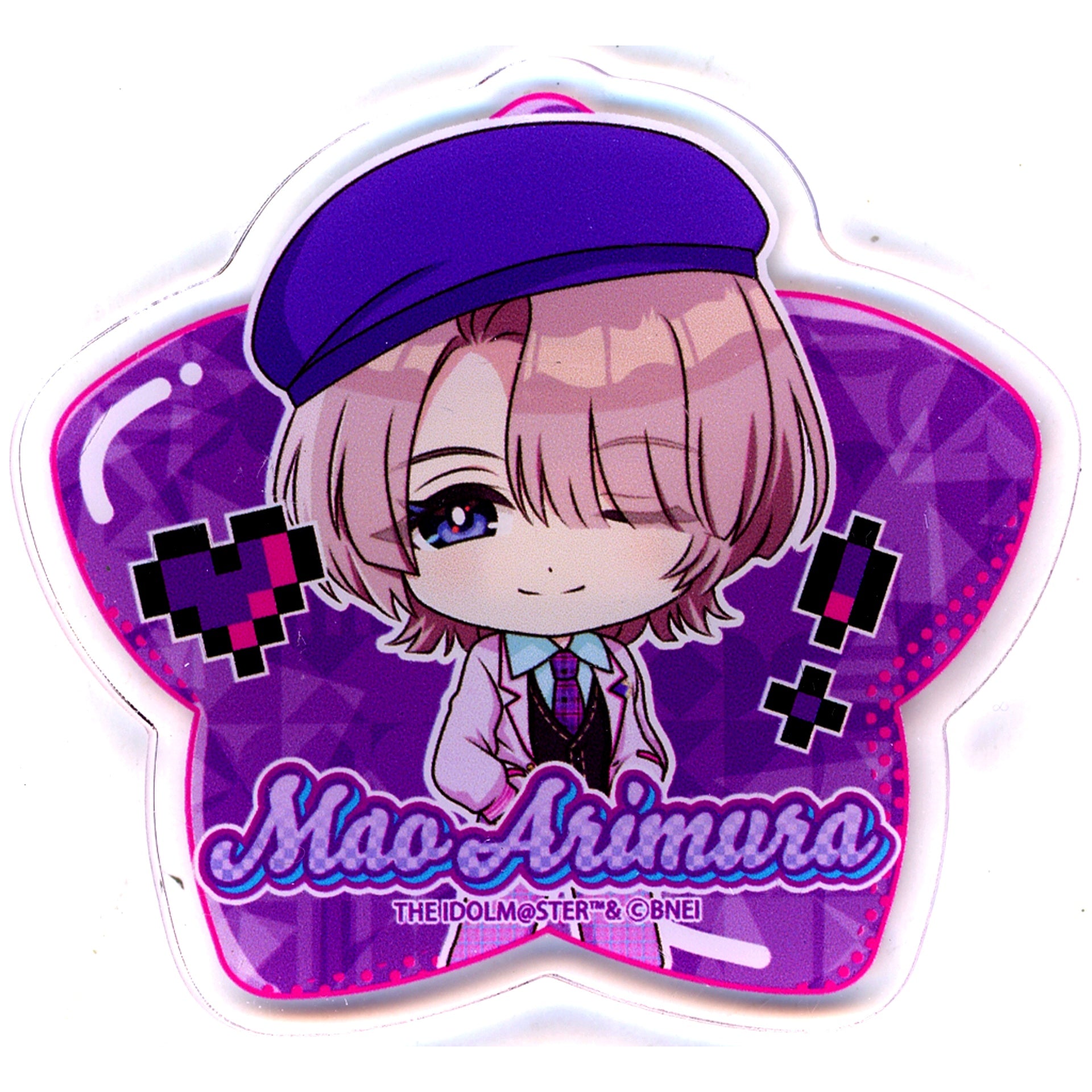 Mao Arimura Gakuen Idolmaster x JOL Harajuku POP UP Shop Acrylic Plate Badge [USED]