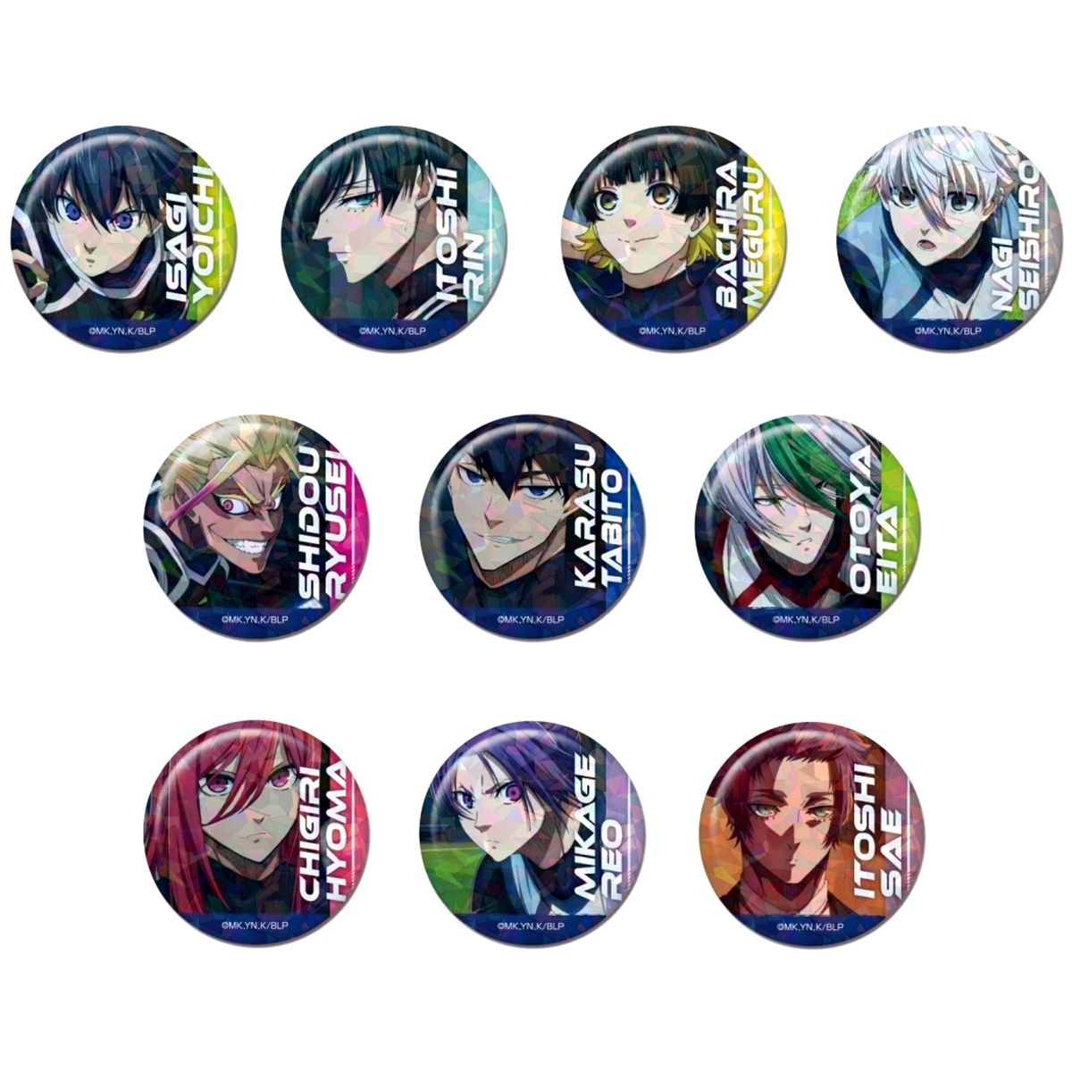 Set of 10 Blue Lock Kiratto Button Vol.2 [USED]