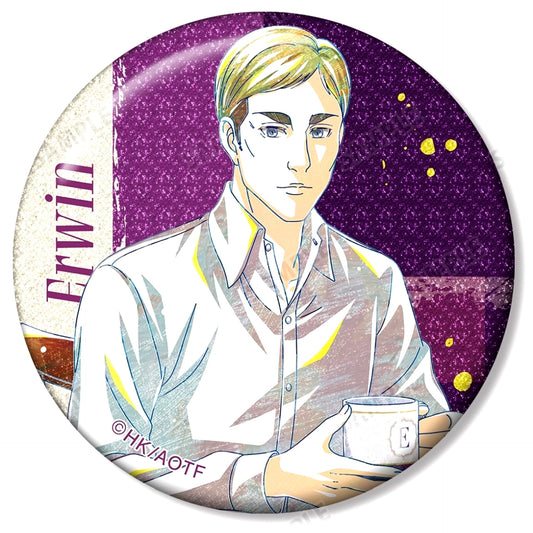 Erwin Smith - B Attack on Titan Newly Drawn Tea Time Ver. Trading Ani-Art Glitter Badge [USED]