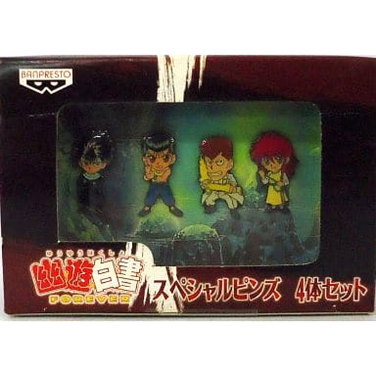 Yu Yu Hakusho Forever Yusuke Urameshi & Others Special Pins PS2 Software Benefits 4 Piece Set Pins [USED]