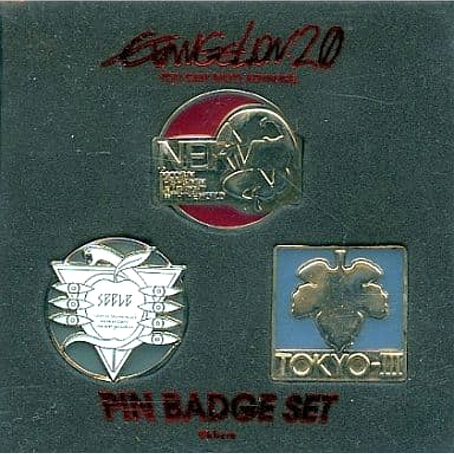 Evangelion: 2.0 You Can (Not) Advance Nerv Seele 3rd New Tokyo City Pins Set Set of 3 Pins [USED]