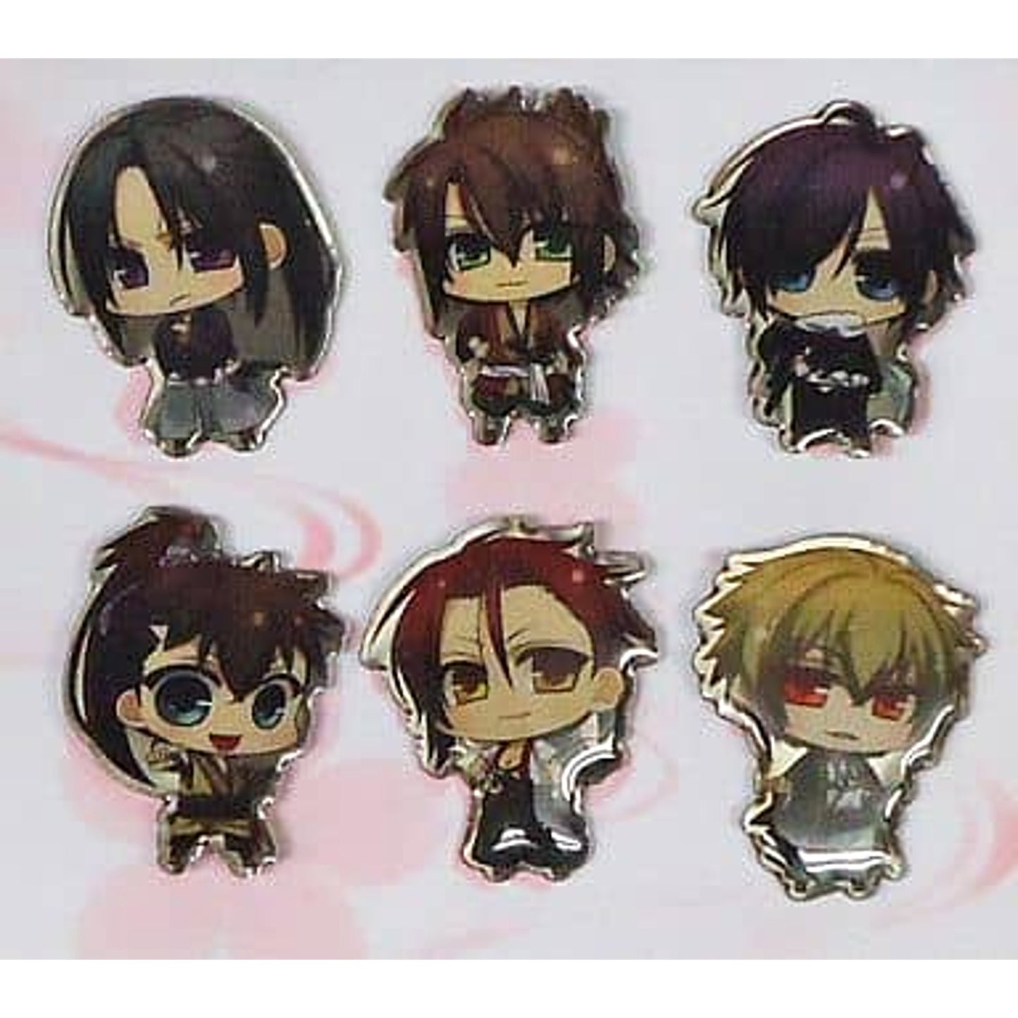 Hakuouki Toshizo Hijikata & Others Anikuji Pins Set Prize B Set of 6 Pins [USED]