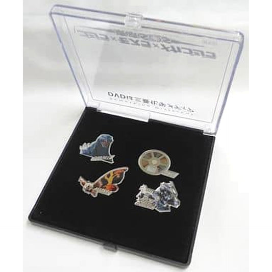 Godzilla x Mothra x Mechagodzilla Tokyo SOS Pins Mitsubishi Chemical Promotional Item Set of 4 Pins [USED]