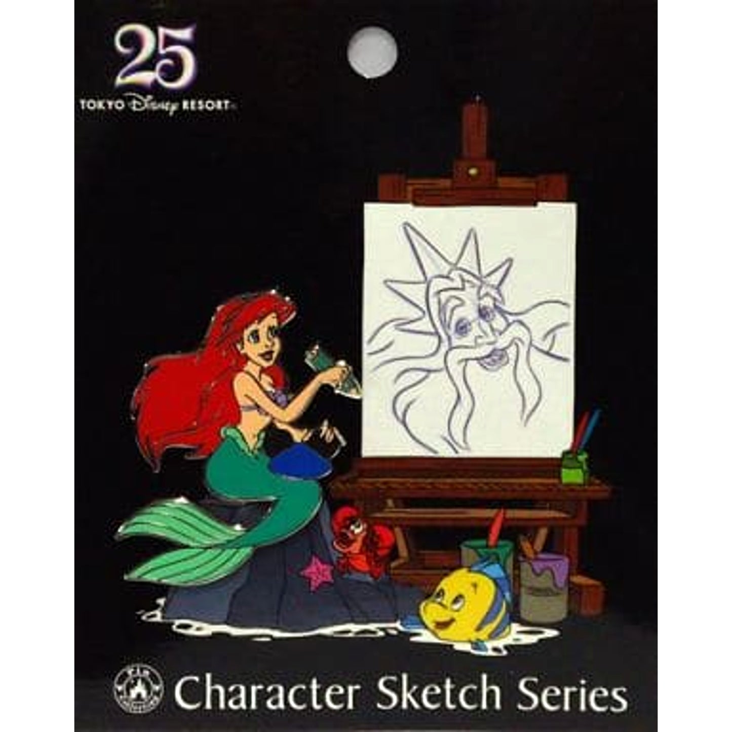 The Little Mermaid Ariel Pins Character Sketch Series Pins [USED]
