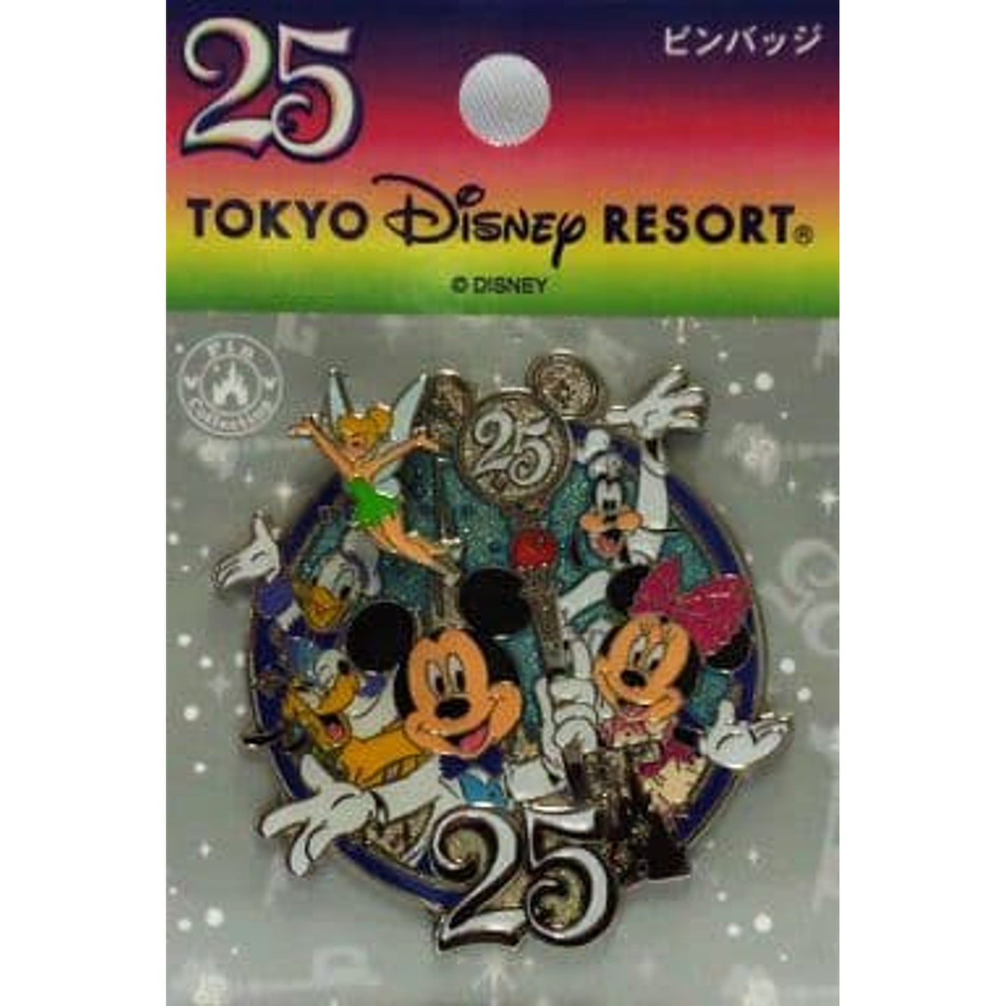 Disney Mickey Mouse & Others Pins Tokyo Disney Resort Limited 25th Anniversary Goods Pins [USED]