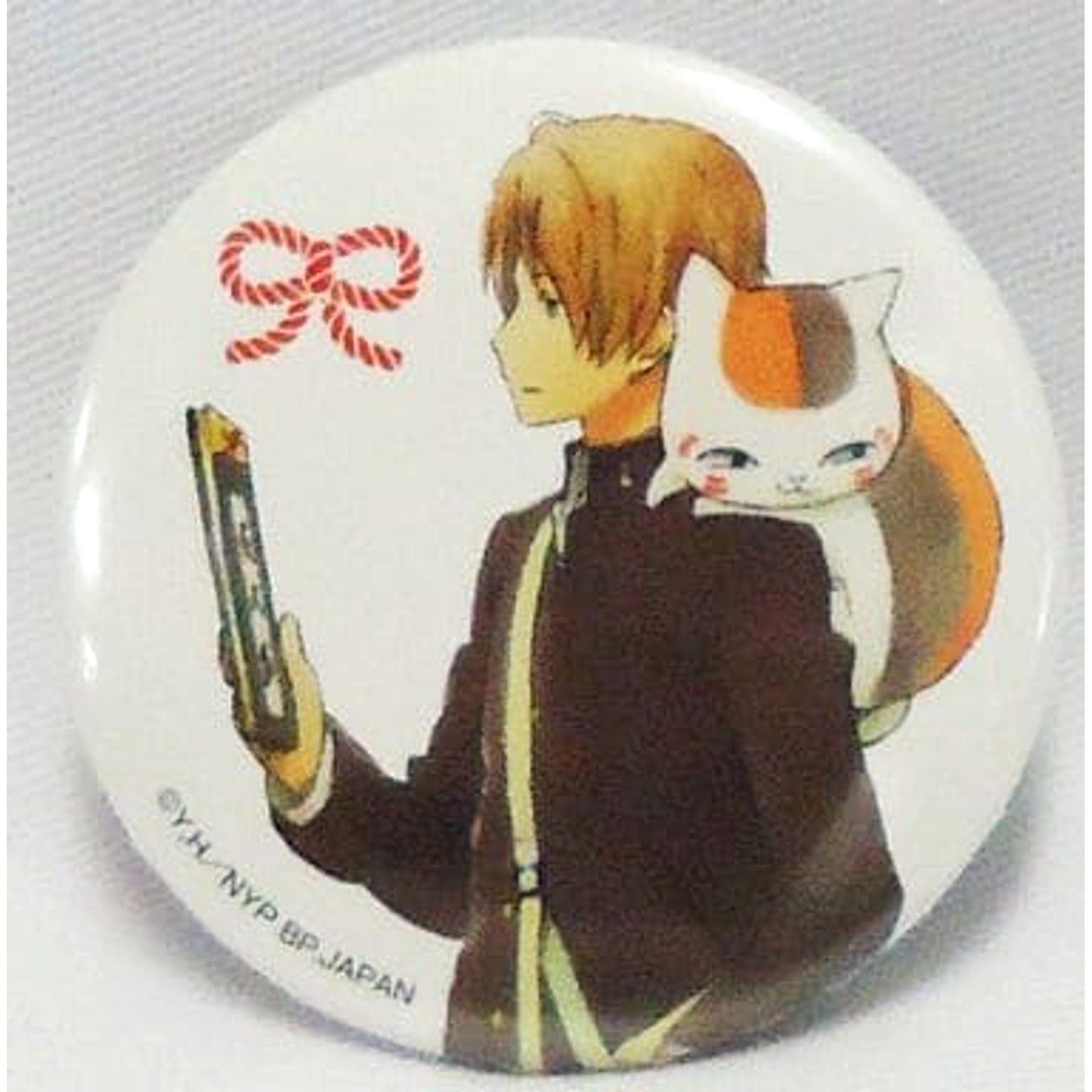 Takashi Natsume Nyanko-sensei Natsume's Book of Friends Ichiban Kuji Caravan Omikuji Button Venue Limited [USED]