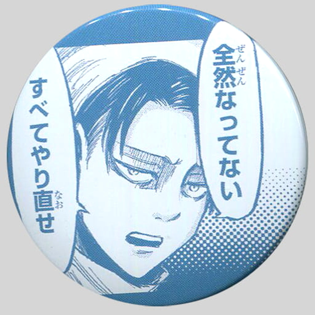 Attack on Titan Levi Ackerman Cleaning Ver. Ani Cap Can Badge Buttons [USED]