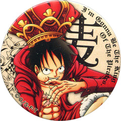 One Piece Luffy Wheat Yakara Can Badge Red Buttons [USED]
