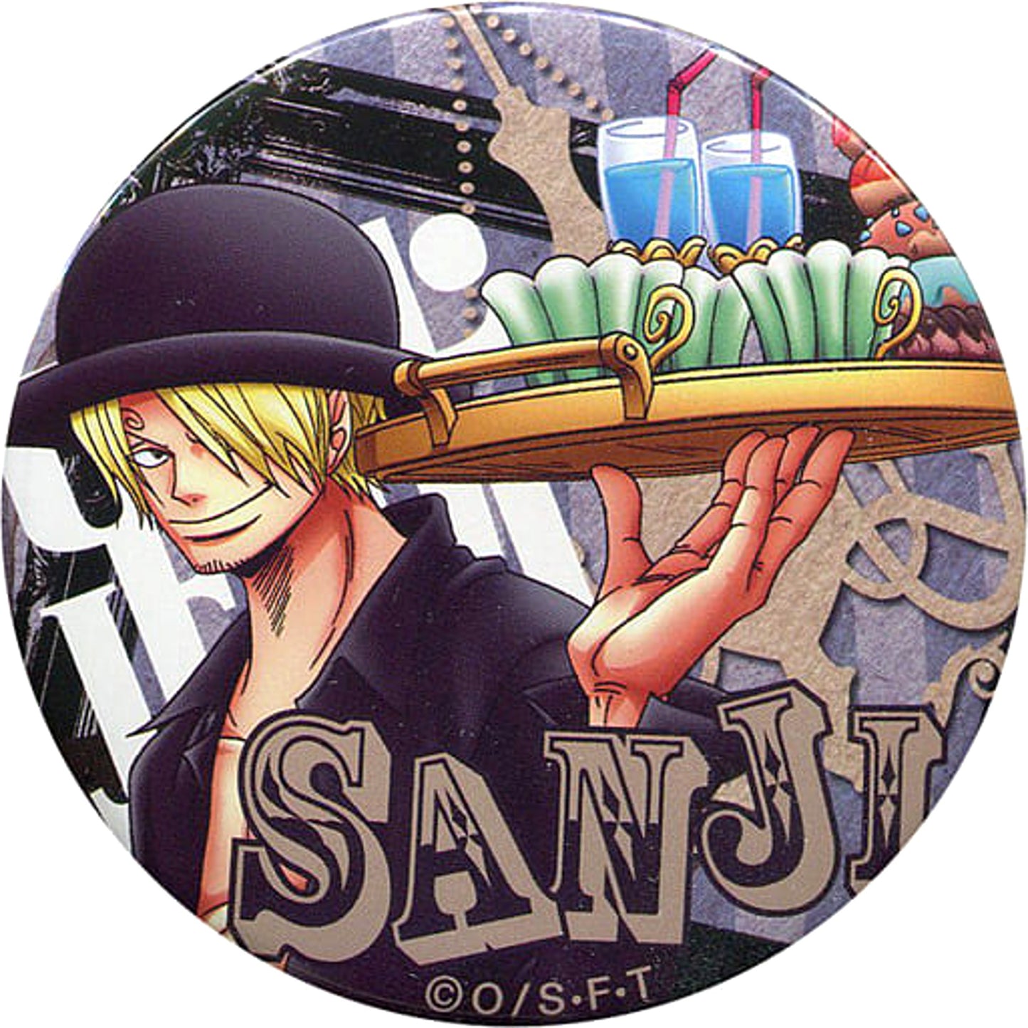 Sanji Kick One Piece Yakara Button Red [USED]
