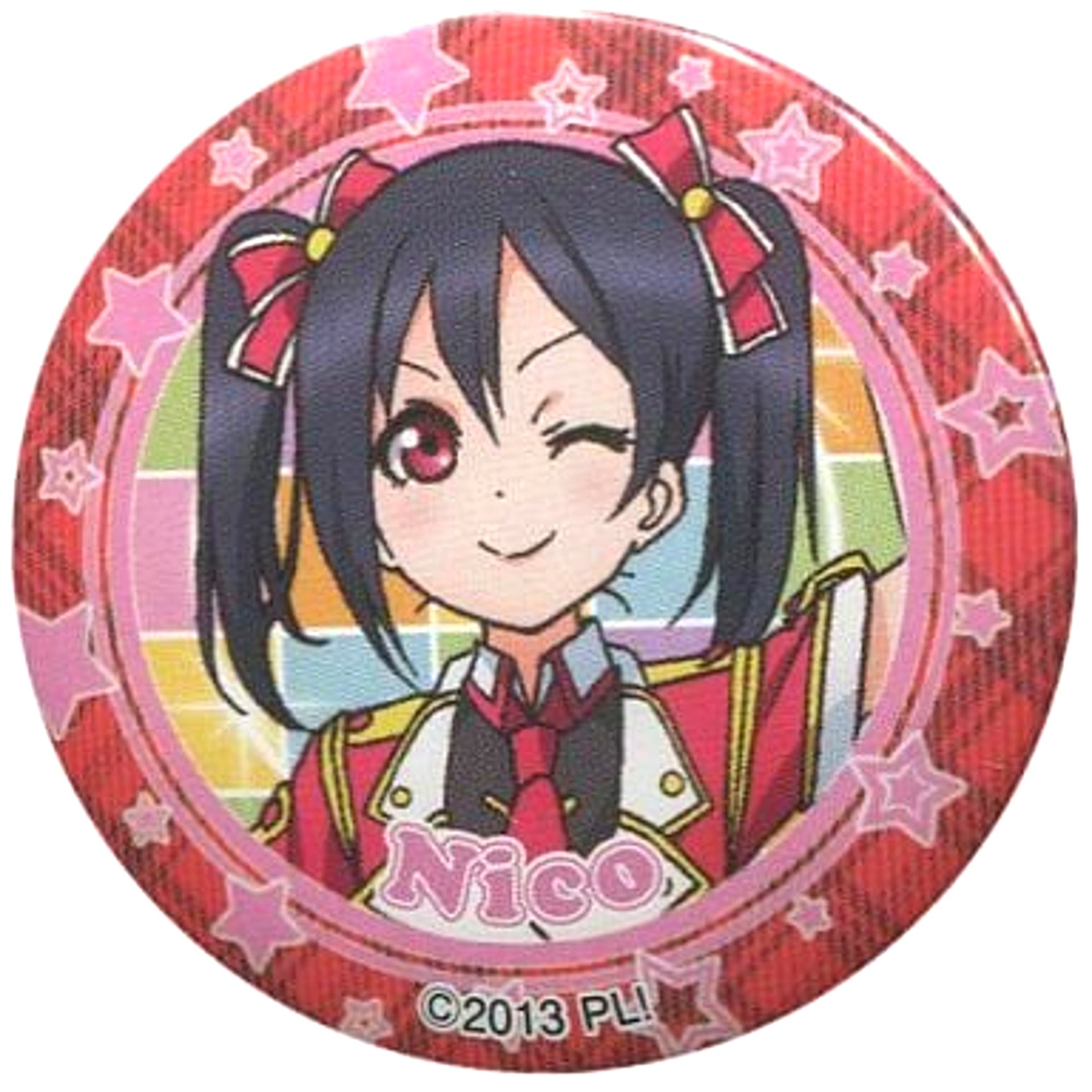 Nico Yazawa Costume Red/White Button Love Live! Mu's 3rd Anniversary LoveLive! Gachapon Prize [USED]