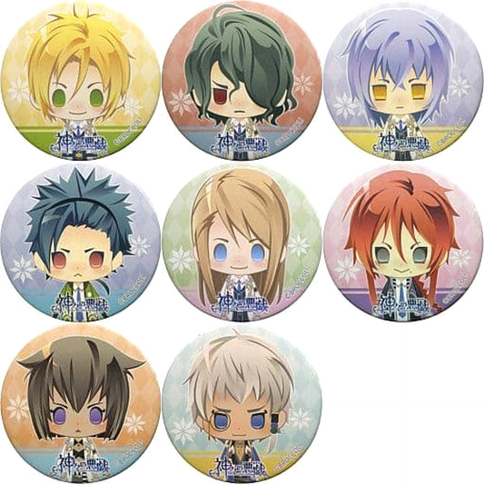 Kamigami no Asobi Apollon Agana Belea & Others Trading Can Badge All 8 Types Set Buttons [USED]