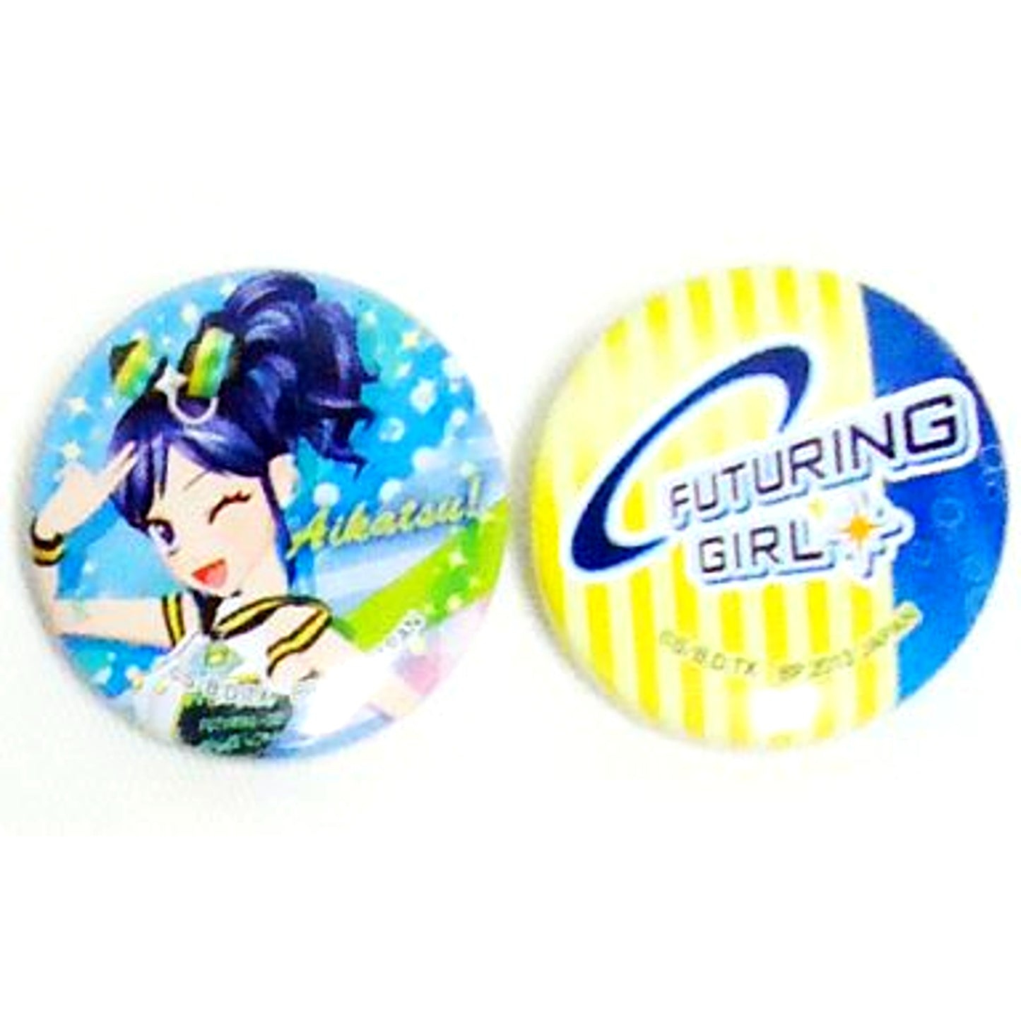 Aoi Kiriya Badge - Set of 2 Ichiban Kuji Puchi Aikatsu Prize D [USED]
