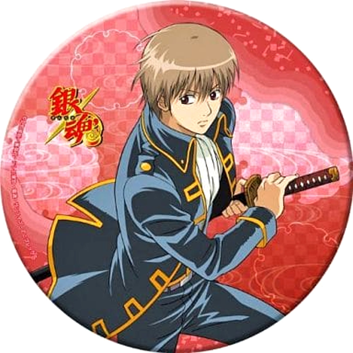 Gintama Season 2 Sougo Okita Can Badge with Stand Buttons [USED]