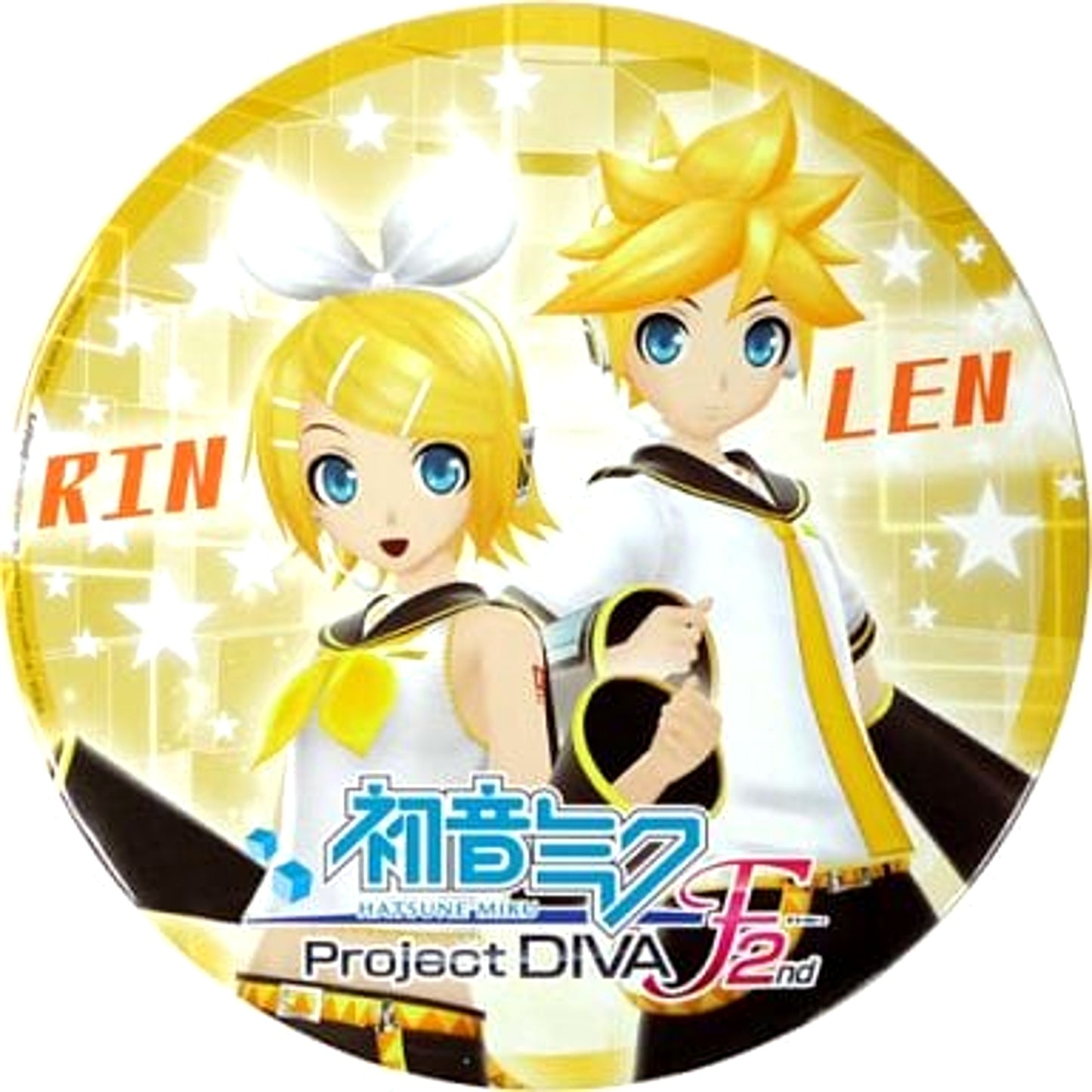 Hatsune Miku: Project Diva f 2nd Rin Kagamine Len Kagamine High Quality Jumbo Can Badge Buttons [USED]