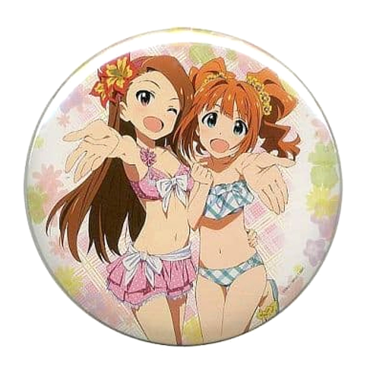 THE IDOLM@STER Iori Minase Yayoi Takatsuki Producer Kuji M@STER Extra Large Can Badge Doki! Idolm@Ster Darake no Namco Kanshasai in Namco Namja Town Limited Elite Producer Prize Buttons [USED]