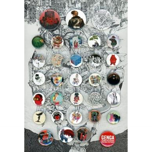 Works by Katsuhiro Otomo Badge Set Katsuhiro Otomo Genga Exhibition Limited 32 Pieces Buttons [USED]