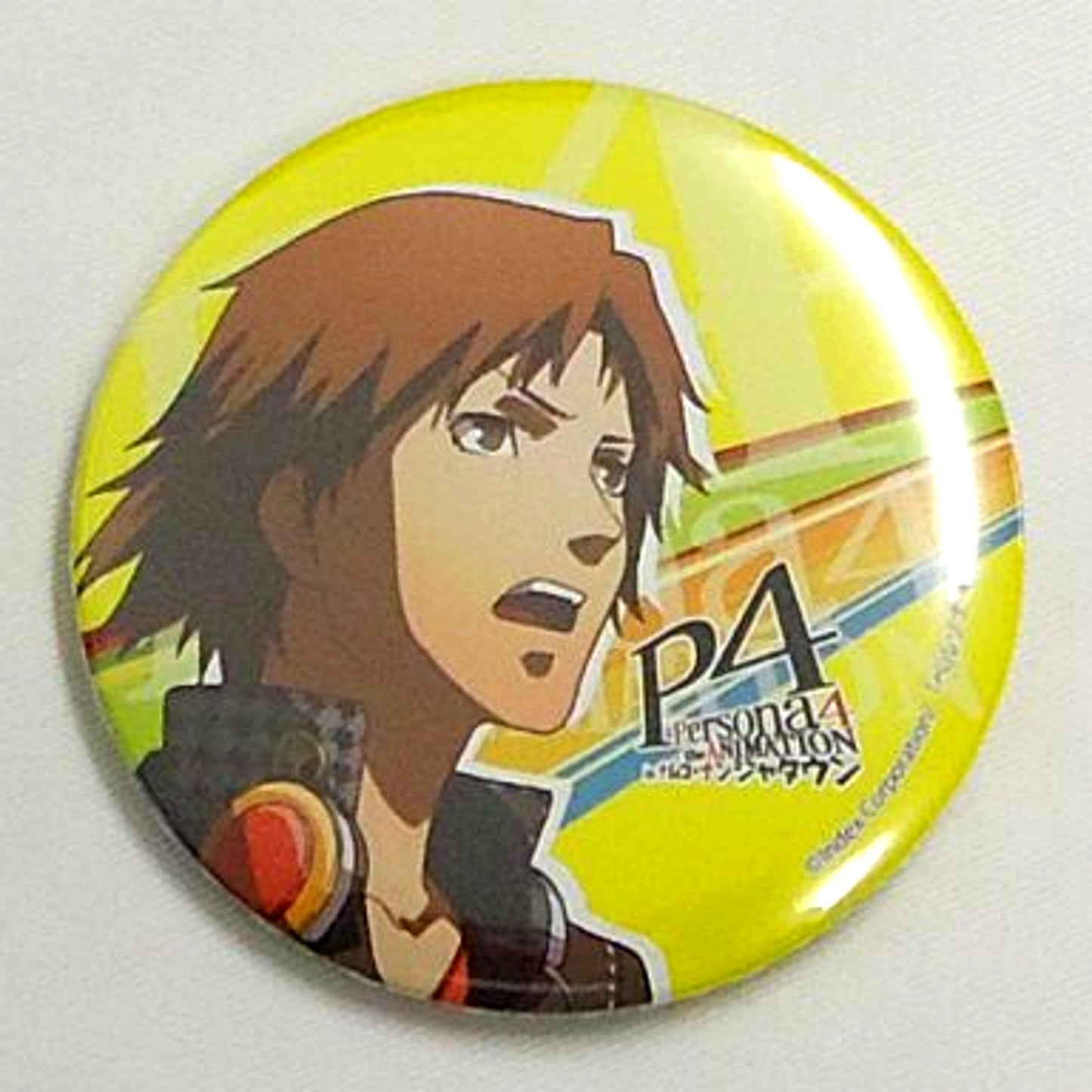 Yosuke Hanamura Button Persona 4 the ANIMATION in Namco Namjatown Garapon Prize [USED]