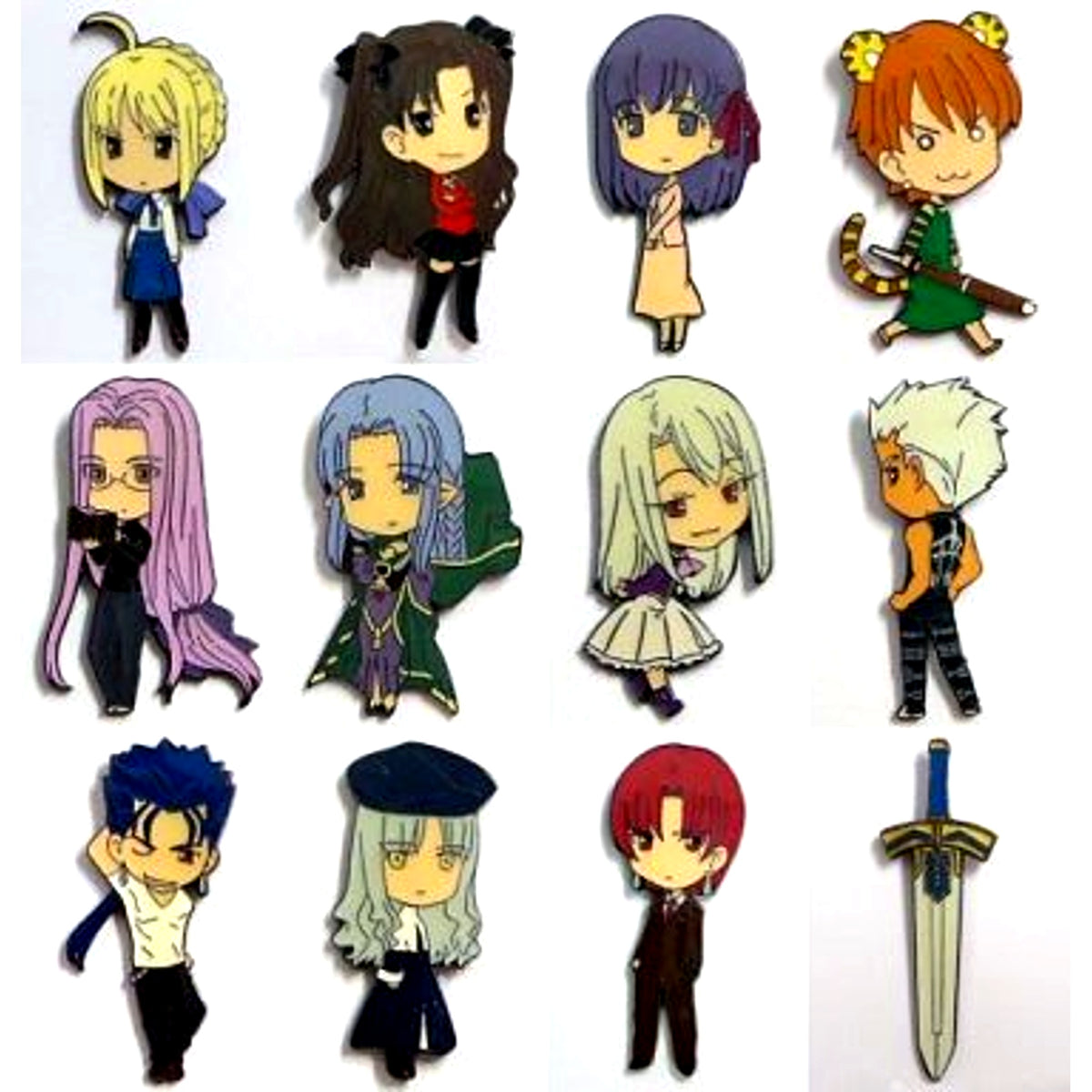 Set of 12 Fate/hollow ataraxia Pin Trading Collection [USED]