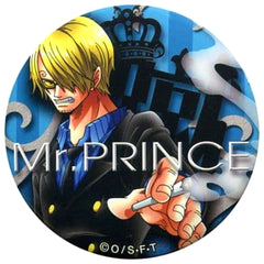 One Piece Sanji Kick Yakara Can Badge blue Buttons [USED]