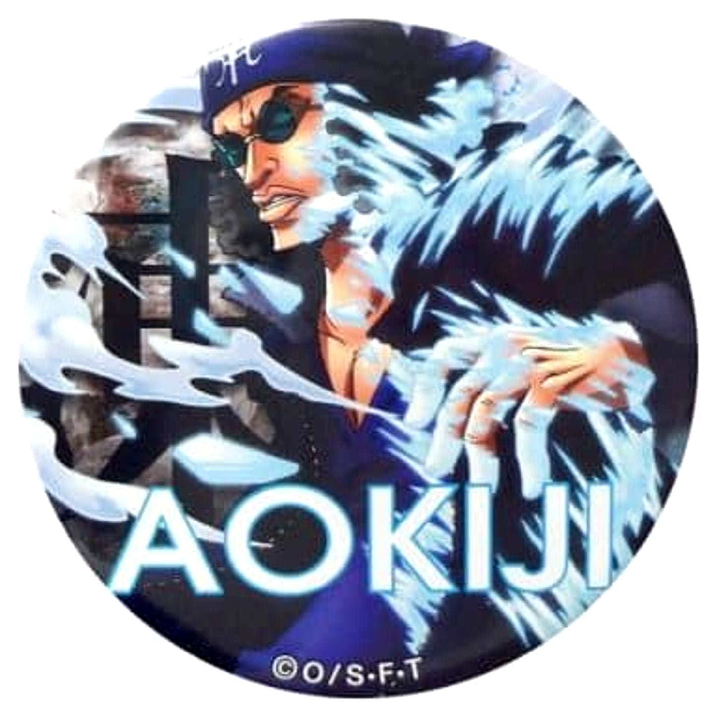 Kuzan Aokiji Frozen One Piece Yakara Button blue [USED]