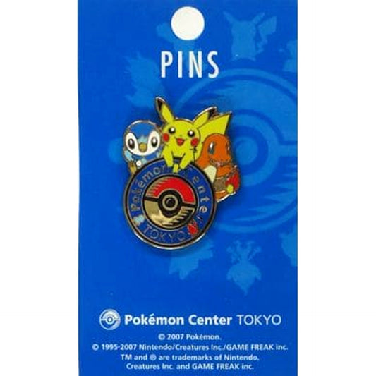 Pokemon Pikachu Charmander Piplup Pokemon Center Tokyo Limited Pins [USED]