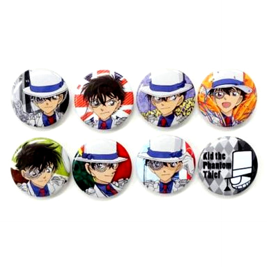 Set of 8 Detective Conan Button Collection Characters Selection Vol.2 Full of Kid [USED]