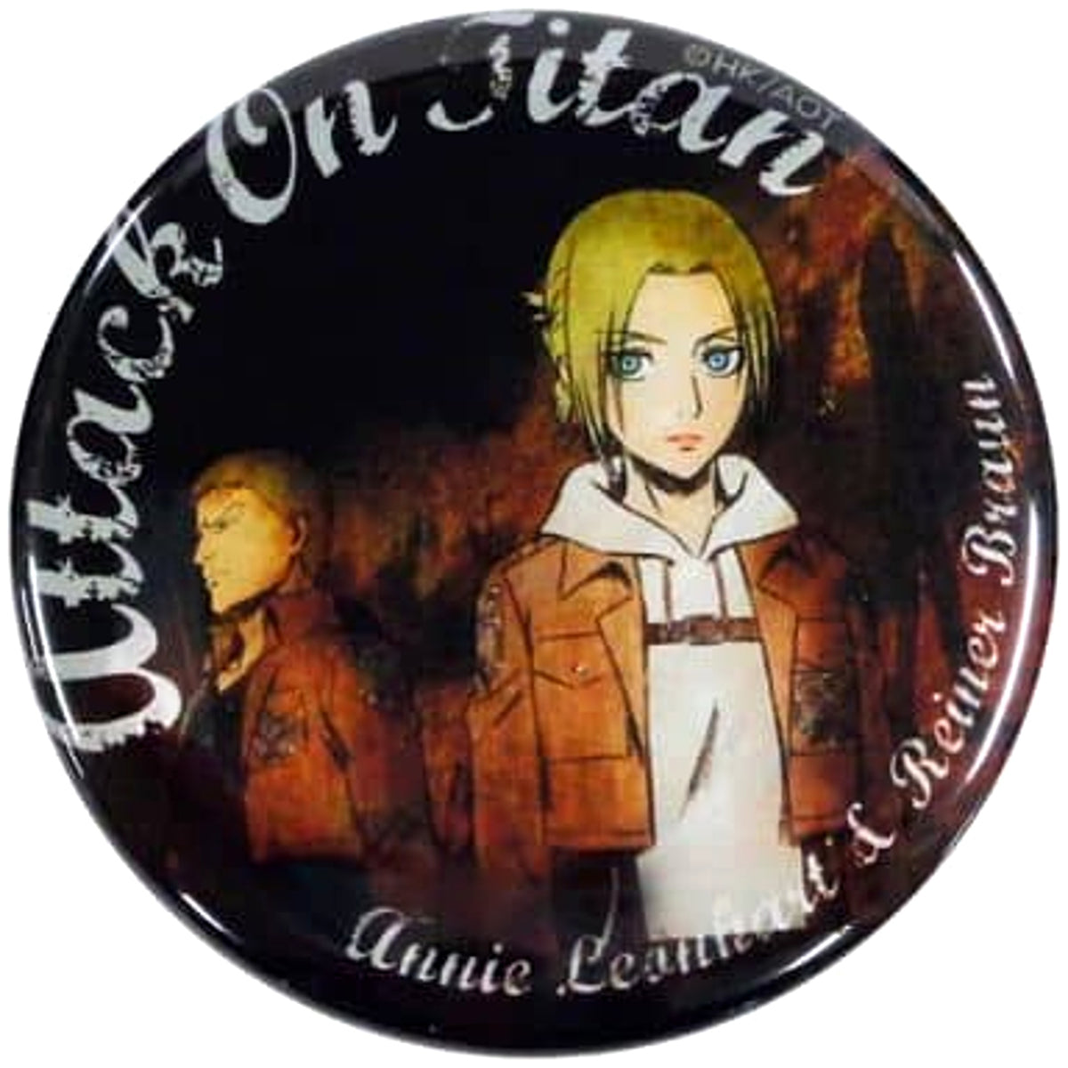 Attack on Titan Annie Leonhart Reiner Braun Can Badge Collection 2 Buttons [USED]