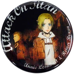 Attack on Titan Annie Leonhart Reiner Braun Can Badge Collection 2 Buttons [USED]