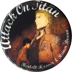 Attack on Titan Reiner Braun Bertolt Hoover Can Badge Collection 2 Buttons [USED]