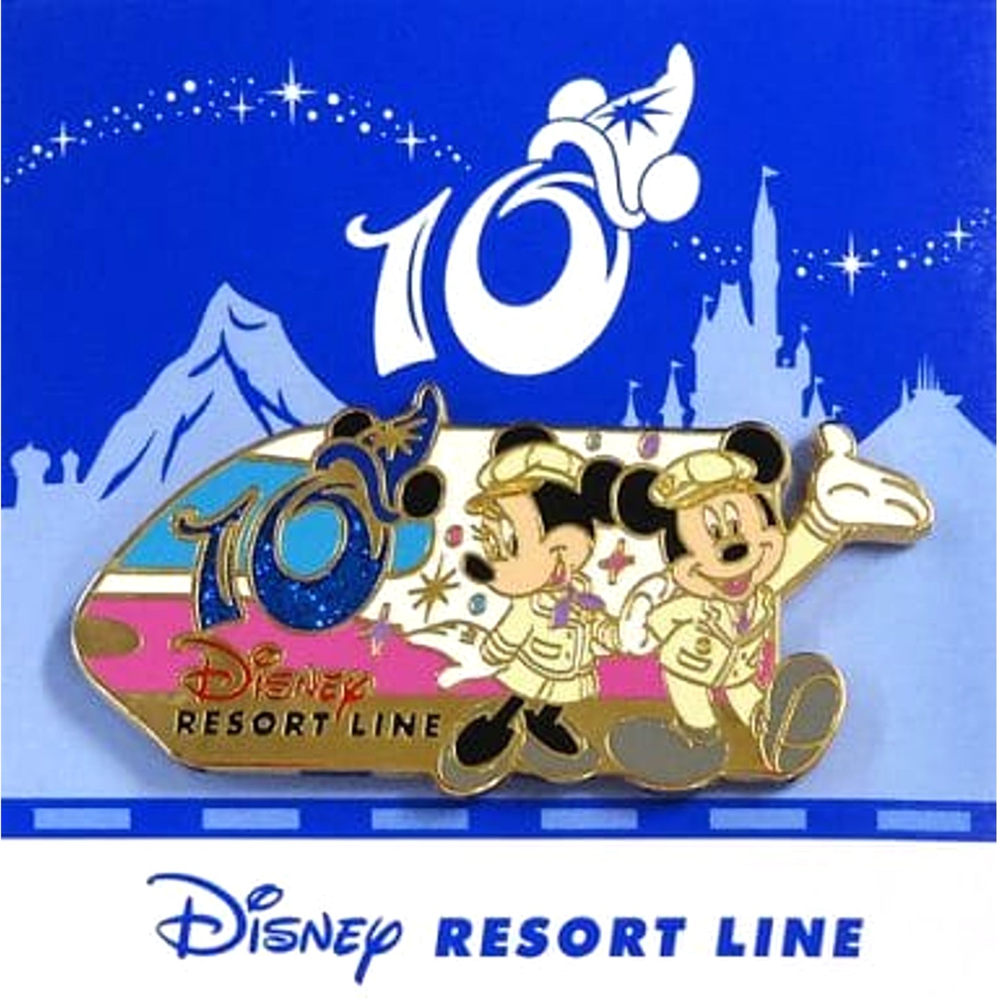 Mickey Minnie Disney Original Pin 2011 Tokyo Disney Sea 10th Anniversary Be Magical! Exclusive Disney Resort Line Ticket Exchange Gift [USED]