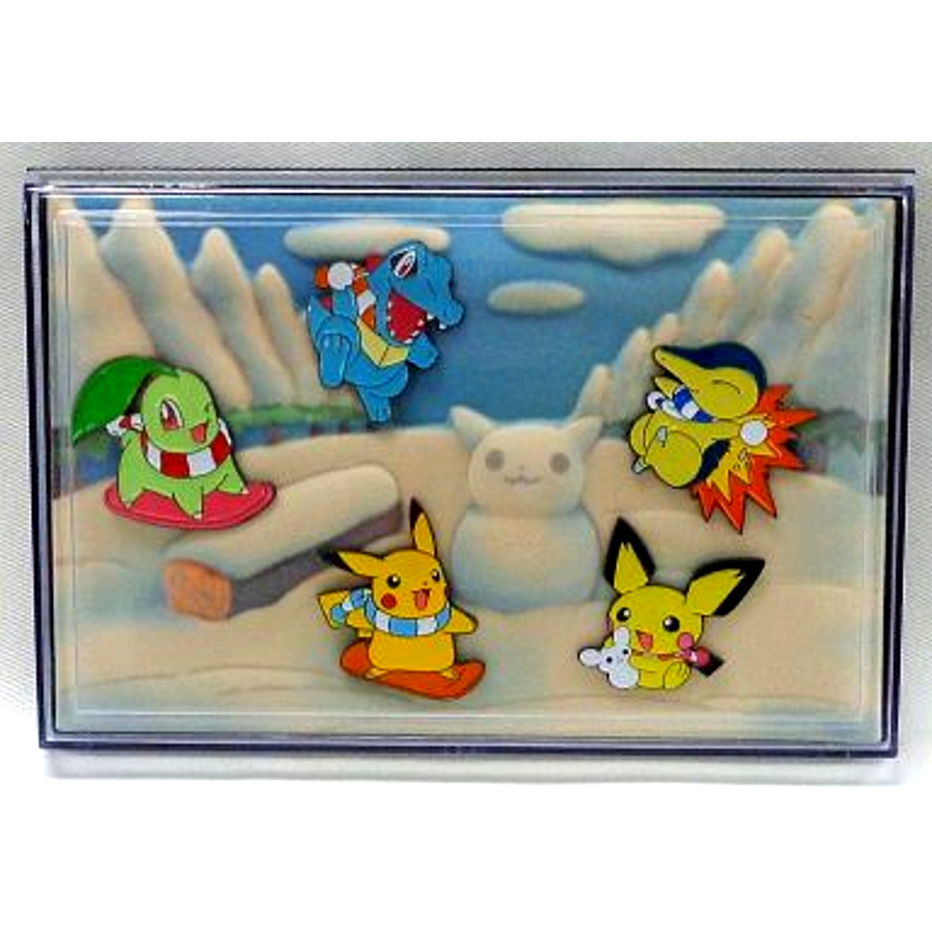 Group Pokemon Diorama Badge Set Winter Ver. [USED]