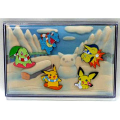 Group Pokemon Diorama Badge Set Winter Ver. [USED]